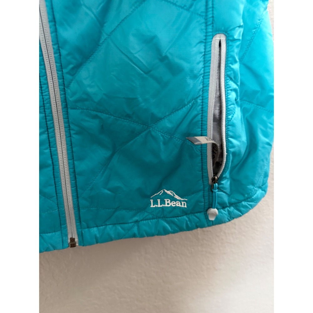 L.L.Bean PrimaLoft Packaway Vest S Teal‎ Quilted Outdoor Hiking Travel Gorpcore - Picture 4 of 10